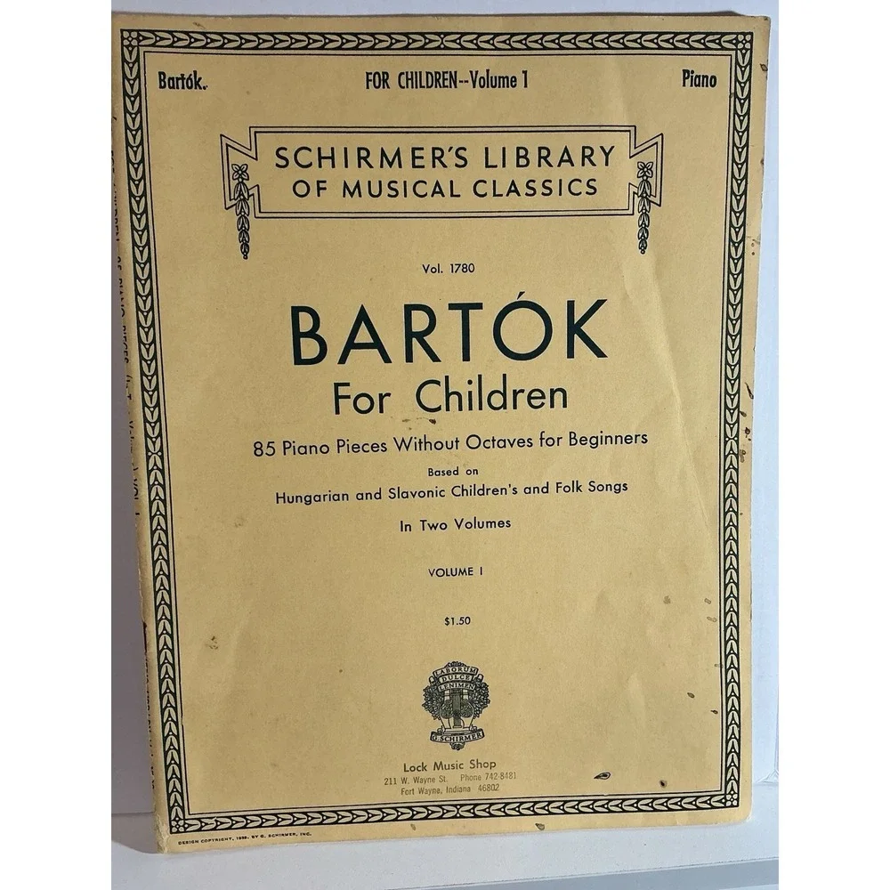 BARTOK - for Children - 85 Piano Pieces Without Octaves for Beginners Volume 1